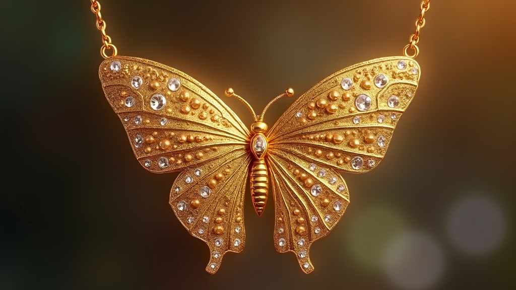 gold butterfly necklace meaning symbolism