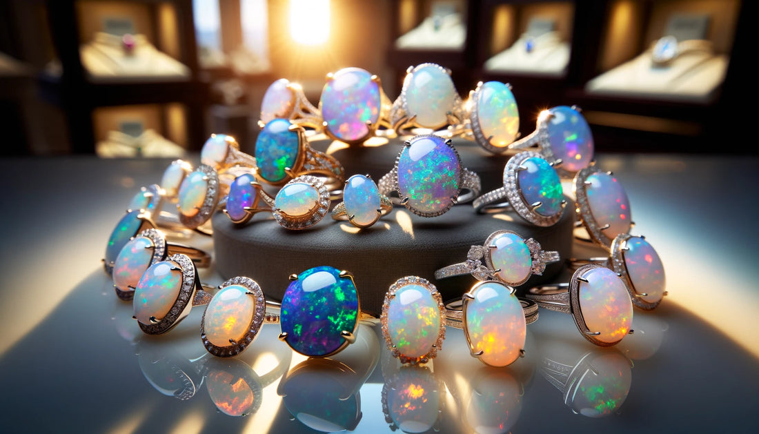 opal rings colourful gemstones hunters fine jewellery shop