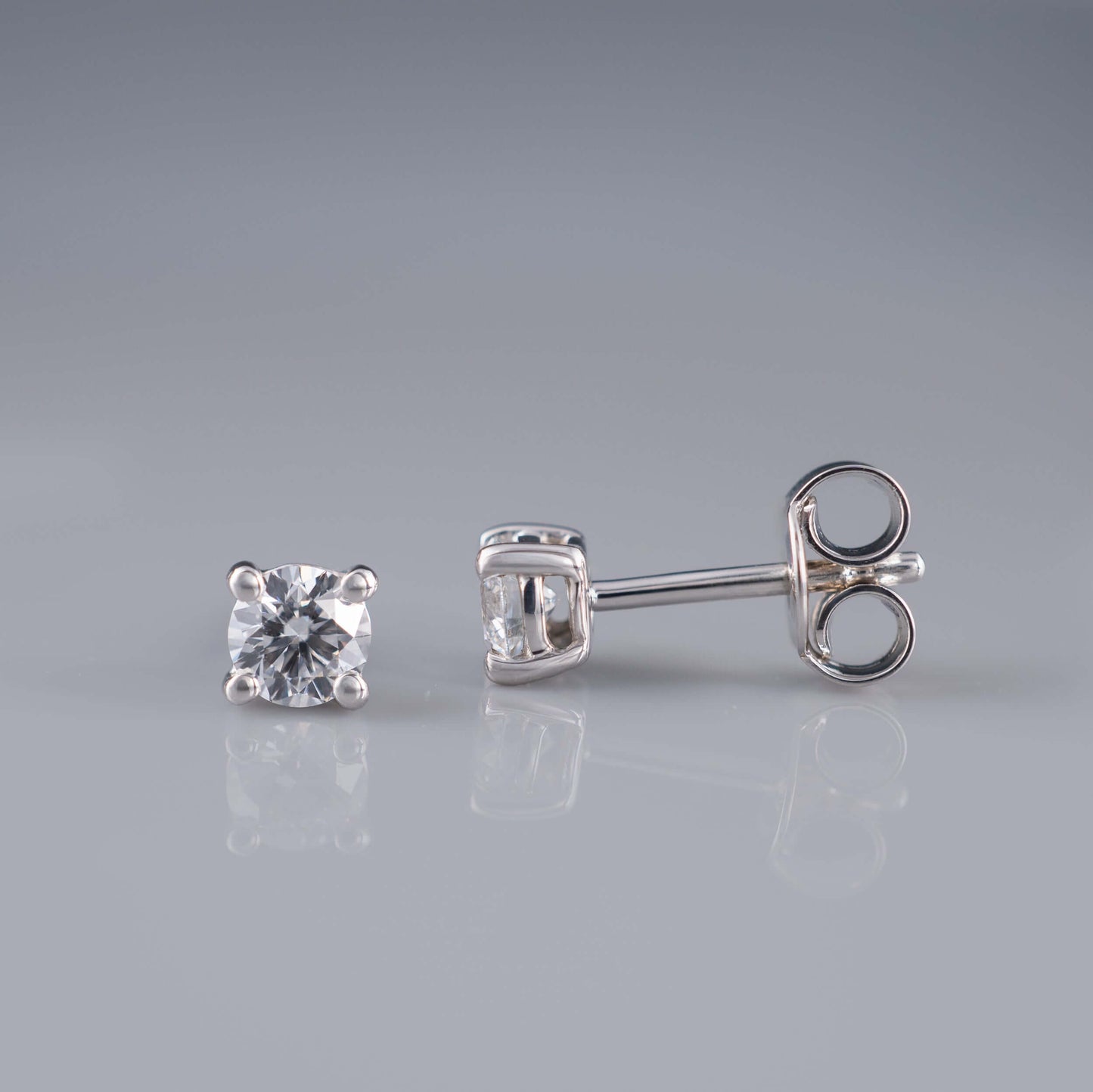 diamond earrings white gold studs