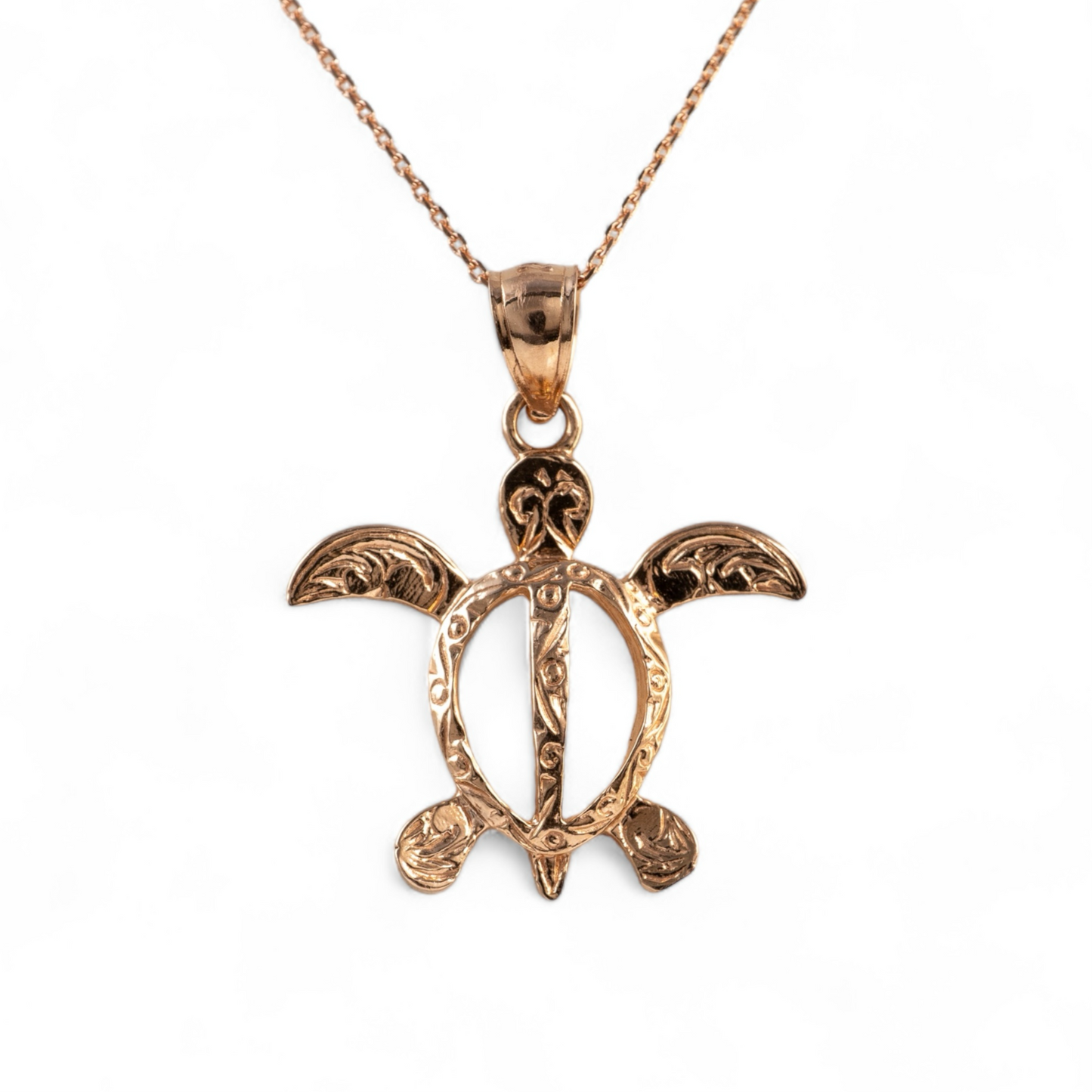 Pre-Owned Turtle Charm Pendant in 14ct Rose Gold