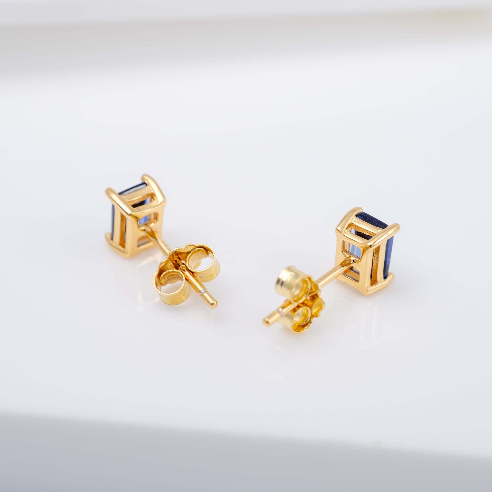 gold ear studs butterfly post back hunters fine jewellery