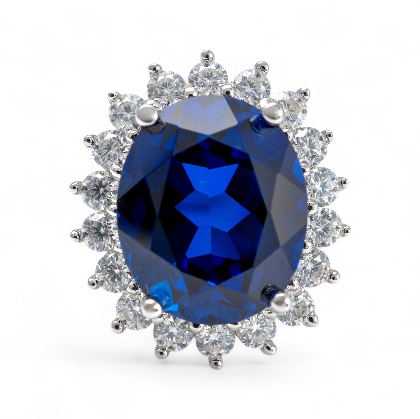 Princess diamond ring moissanite halo silver hunters fine jewellery