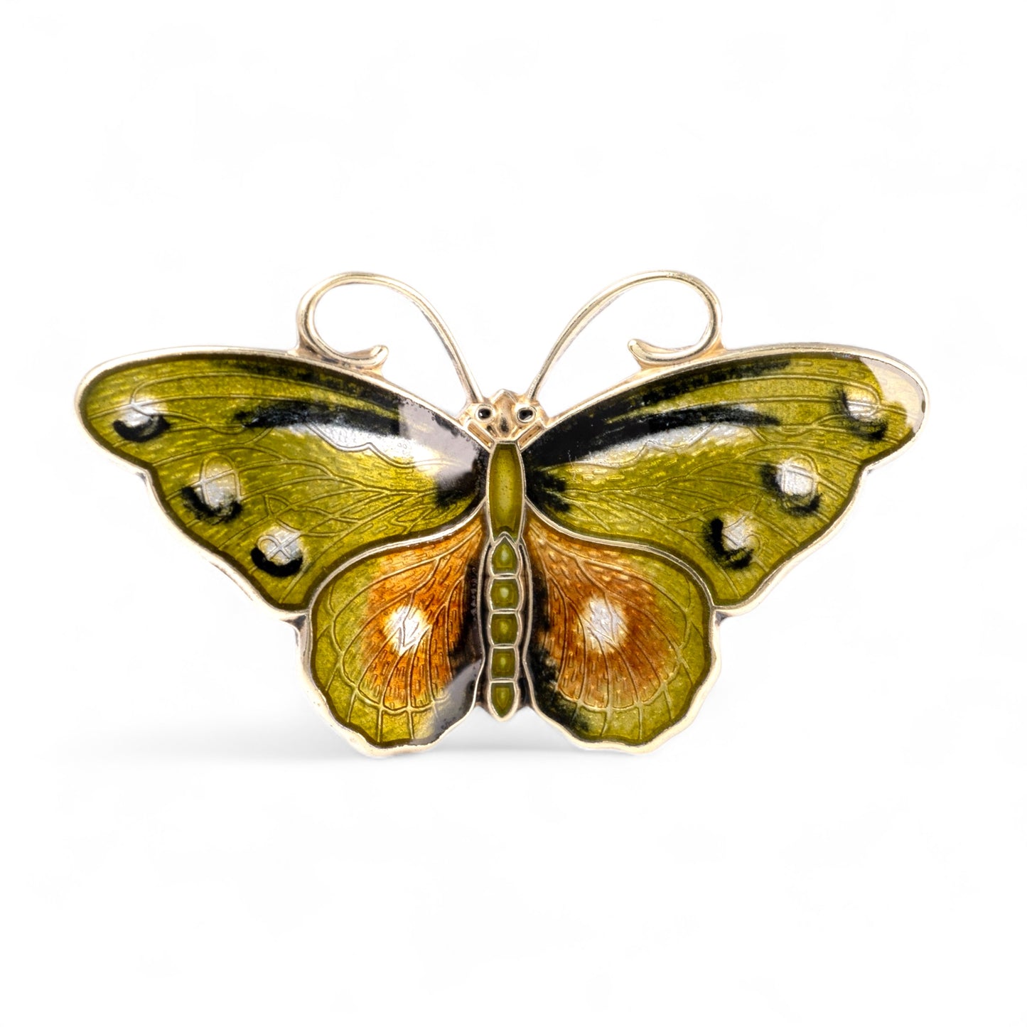 Vintage Silver Enamel Butterfly Brooch butterfly brooch Hroar Prydz Norway