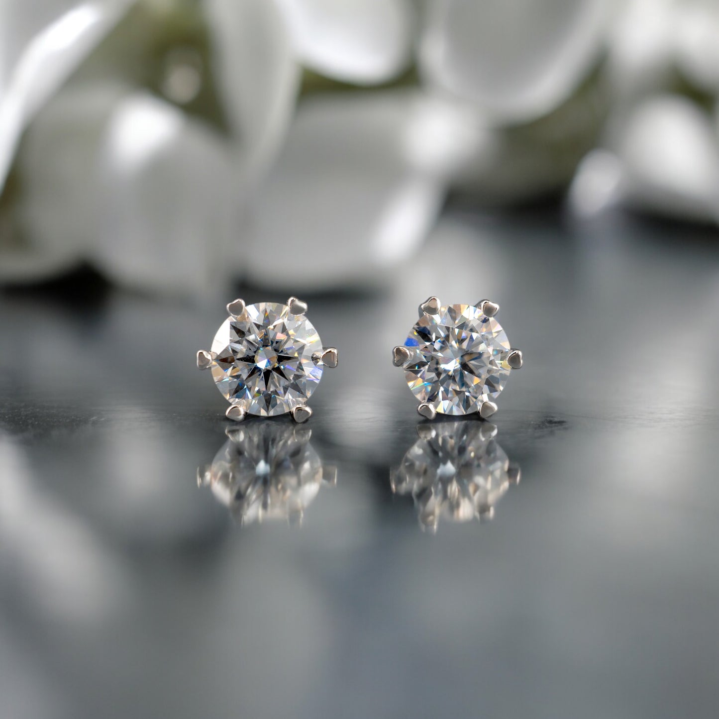 2 carat moissanite stud earrings silver hunters fine jewellery