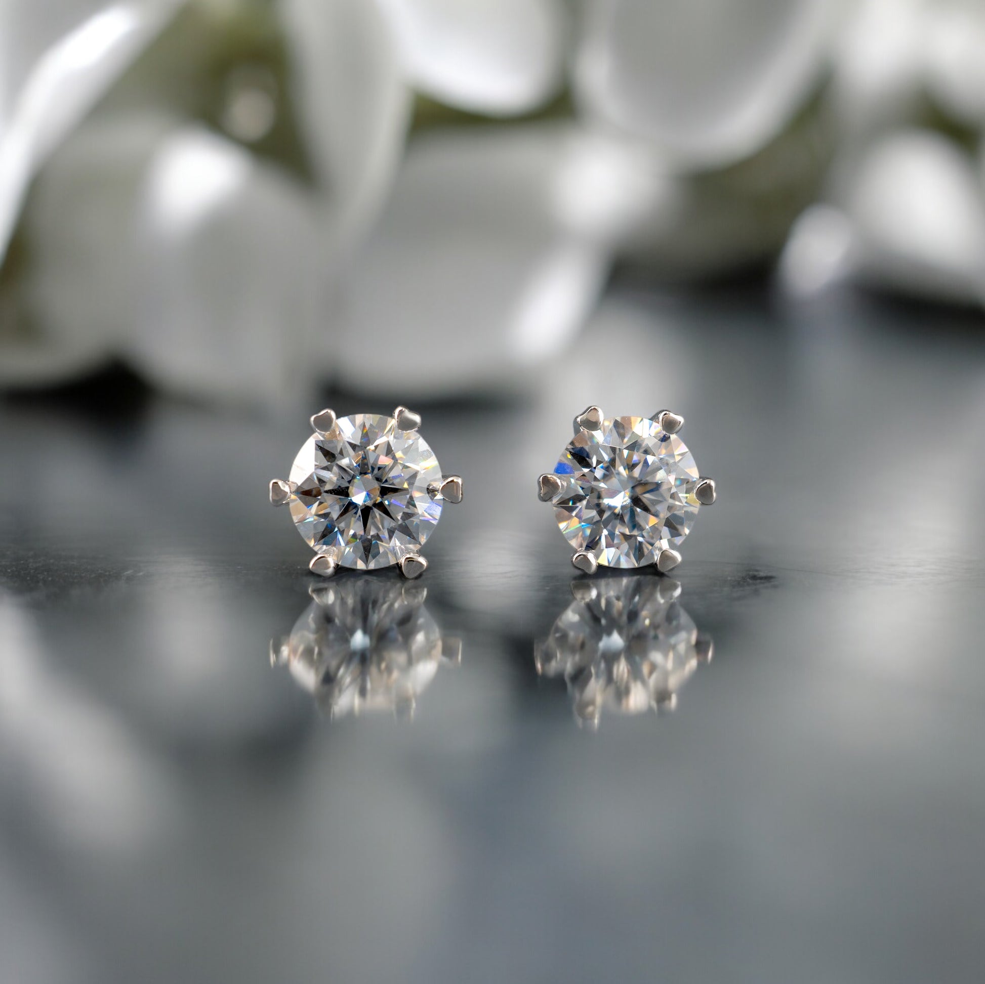2 carat moissanite stud earrings silver hunters fine jewellery