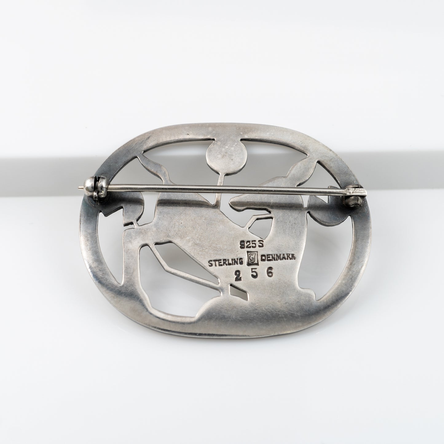 Georg Jensen Silver Kneeling Deer Brooch C 1940 Denmark