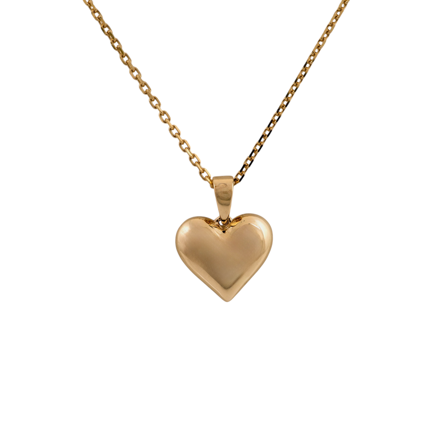 9ct gold heart pendant necklace on chain – Hunters Fine Jewellery