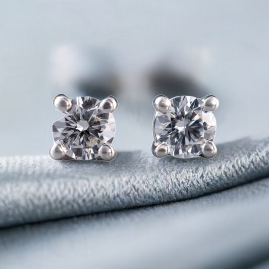 0.50ct Lab Diamond Earrings Studs 9ct White Gold