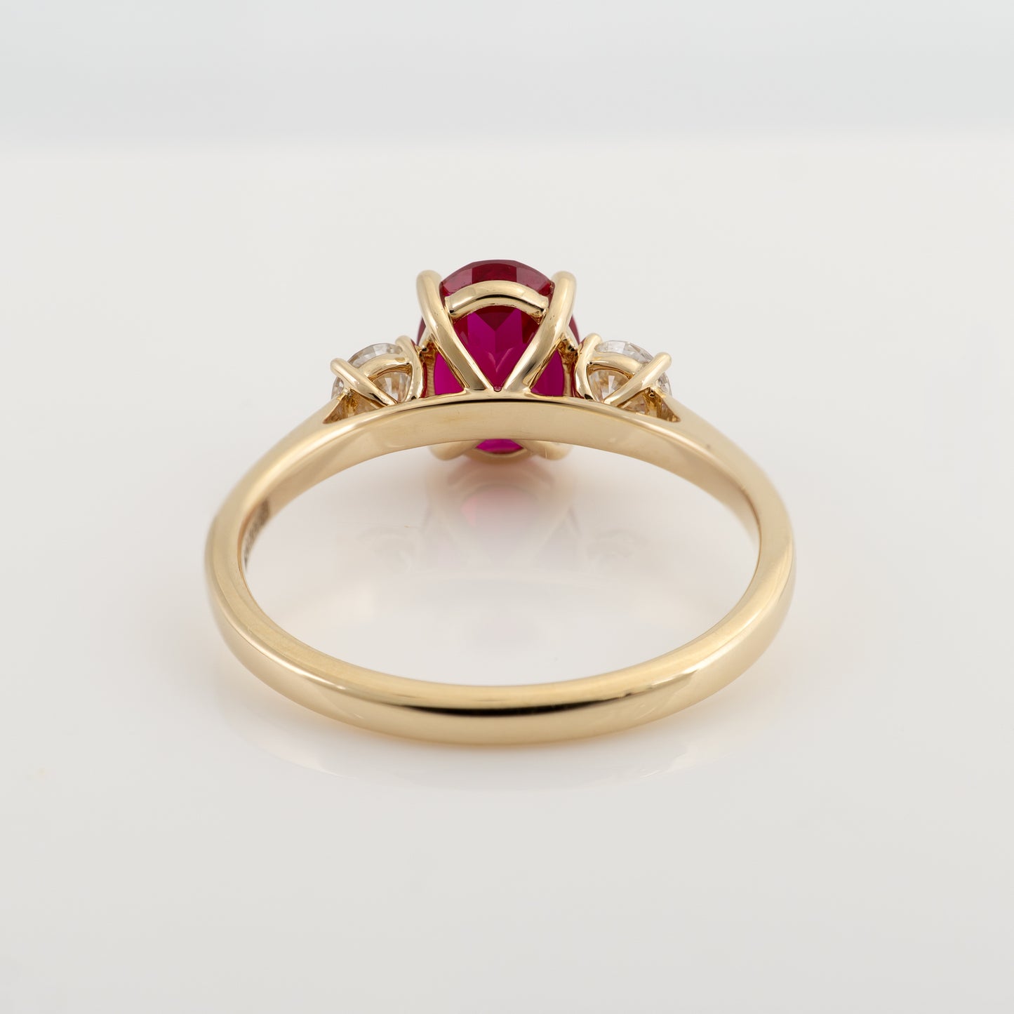 lab ruby ring back of shank