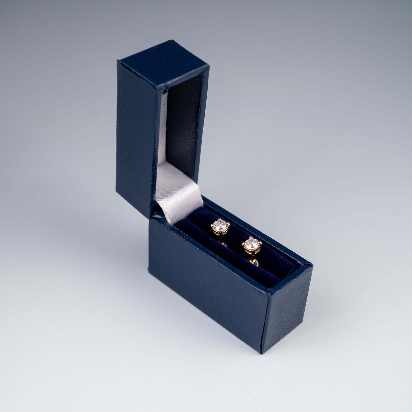 0.50ct Lab Diamond Stud Earrings 9ct Yellow Gold Hallmarked - Hunters Fine Jewellery