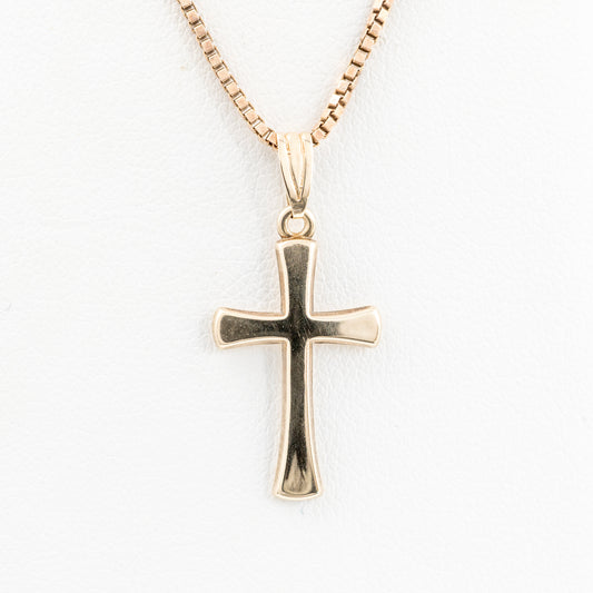 Vintage 9ct Gold Cross Necklace 1979
