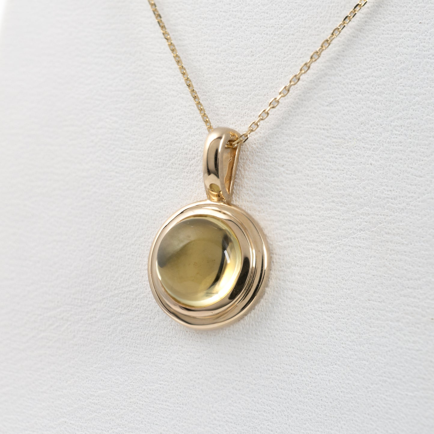 Lemon Quartz Necklace in 9ct Yellow Gold