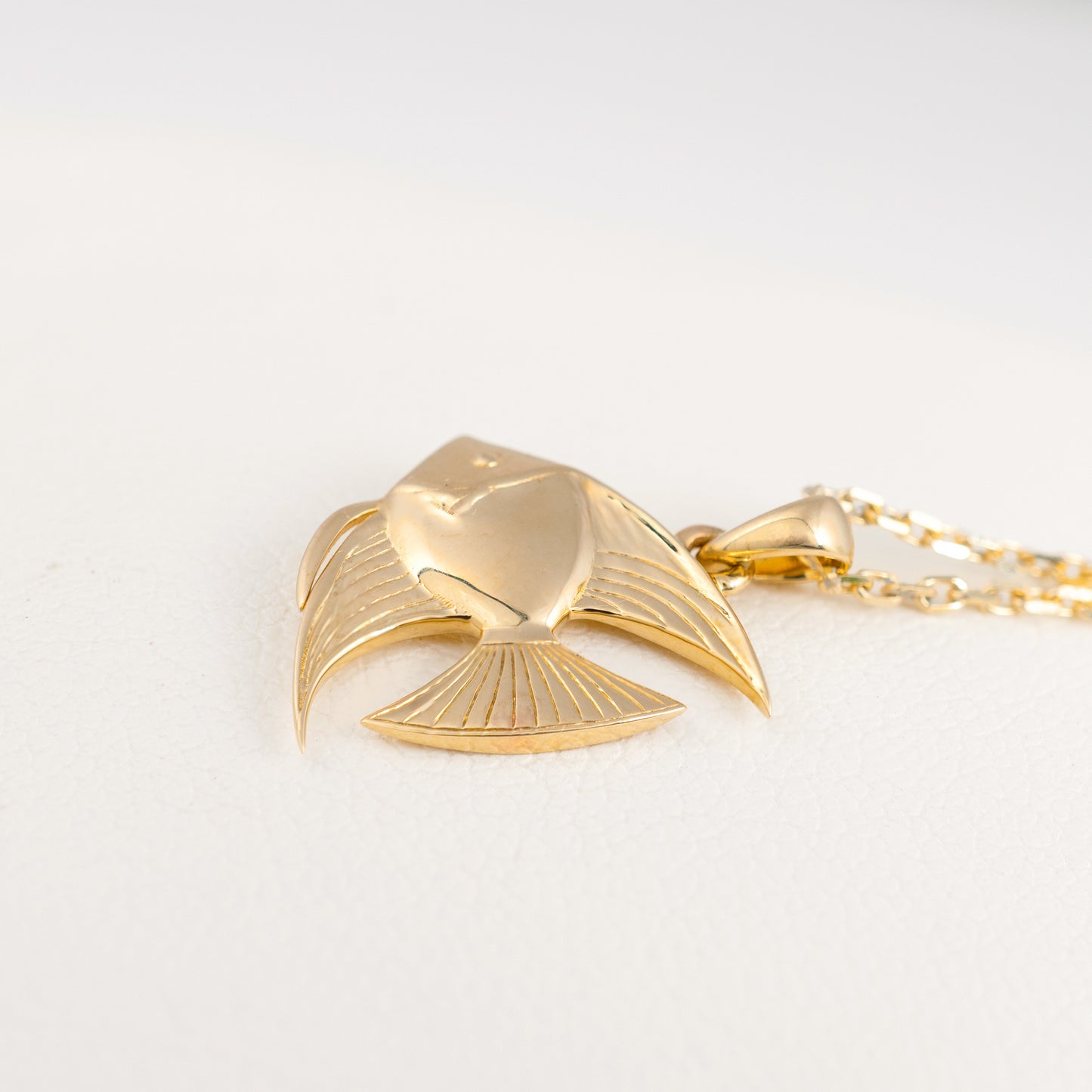 gold angelfish necklace