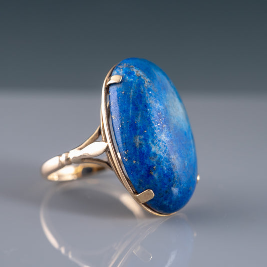Vintage 14k Gold Lapis Lazuli Ring