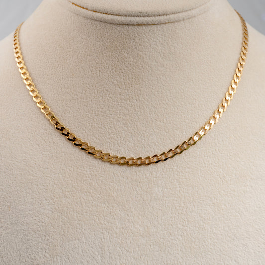 Women's 9ct Gold Curb Chain Necklace hunters fine jewellery shop