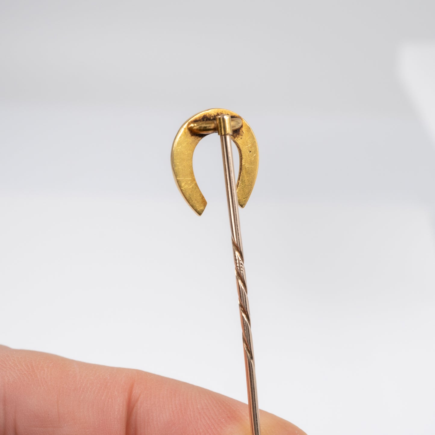 Antique 15ct Gold Pearl Horseshoe Pin circa 1910 - Hunters Fine Jewellery