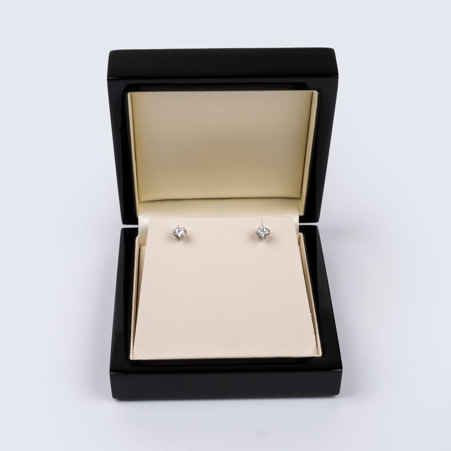 Classic 0.50Ct Diamond Stud Earrings H/SI1 Quality 18K White Gold Hallmarked-Diamond Earrings-Hunters Fine Jewellery