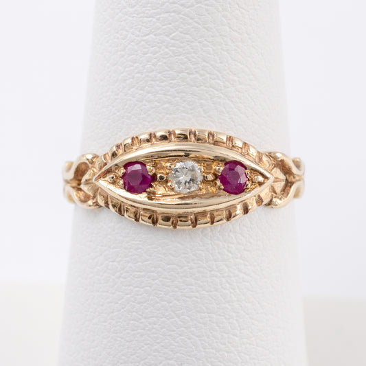 antique ruby diamond ring