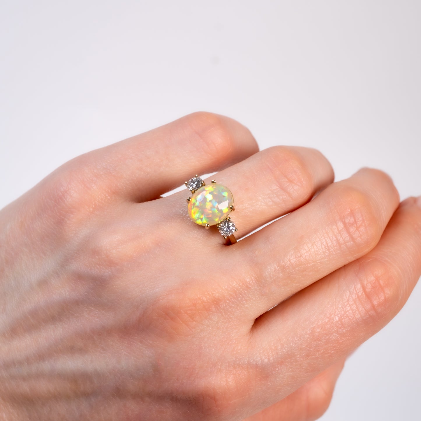 opal diamond statement ring