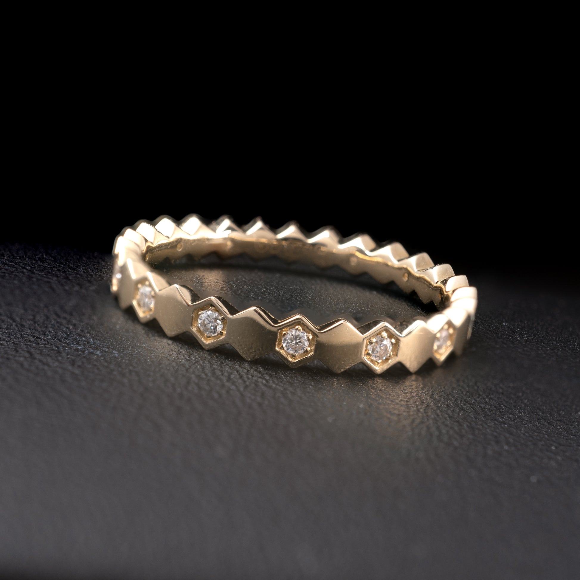 geometric gold ring