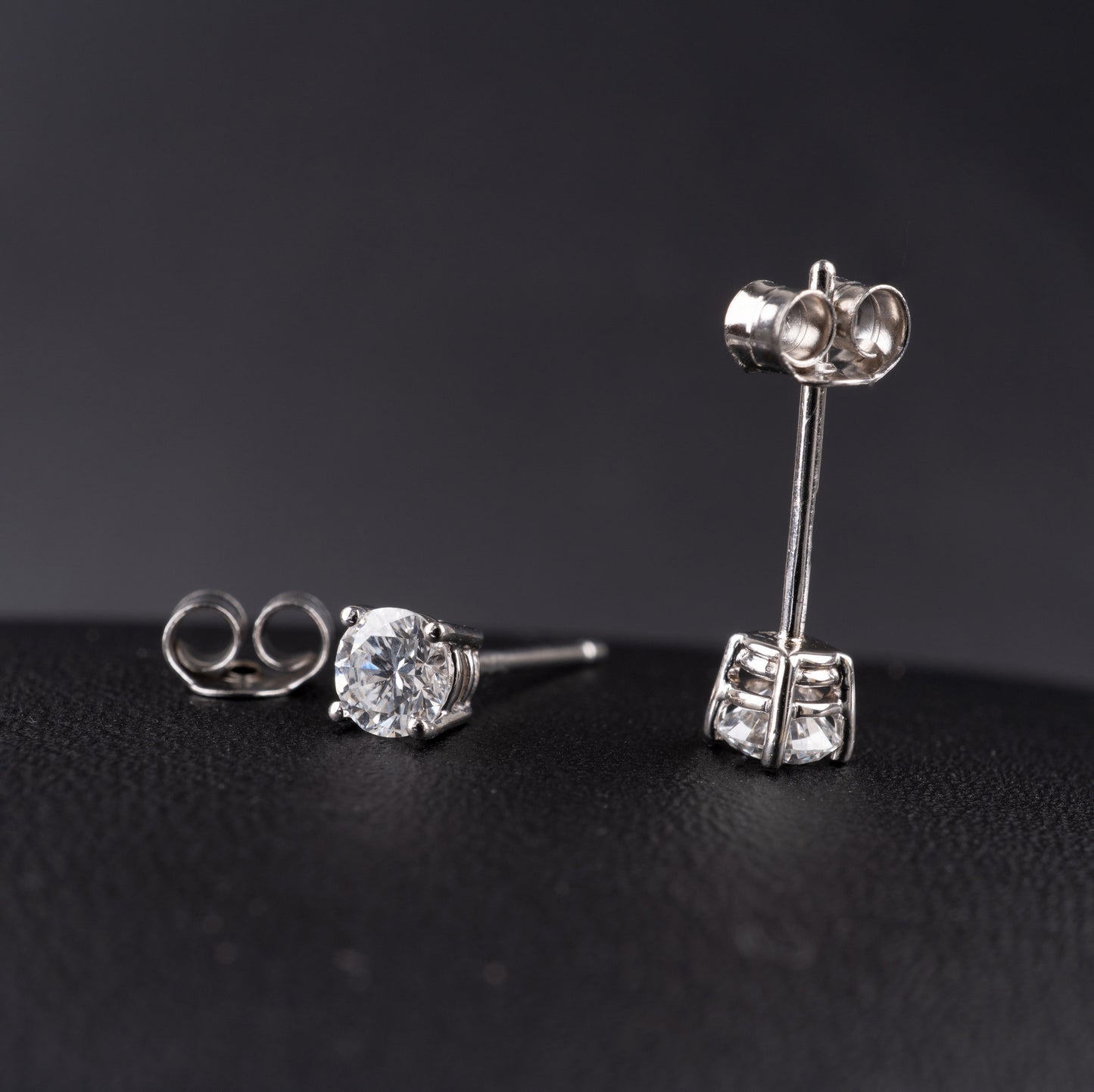 Classic 0.50Ct Diamond Stud Earrings H/SI1 Quality 18K White Gold Hallmarked-Diamond Earrings-Hunters Fine Jewellery