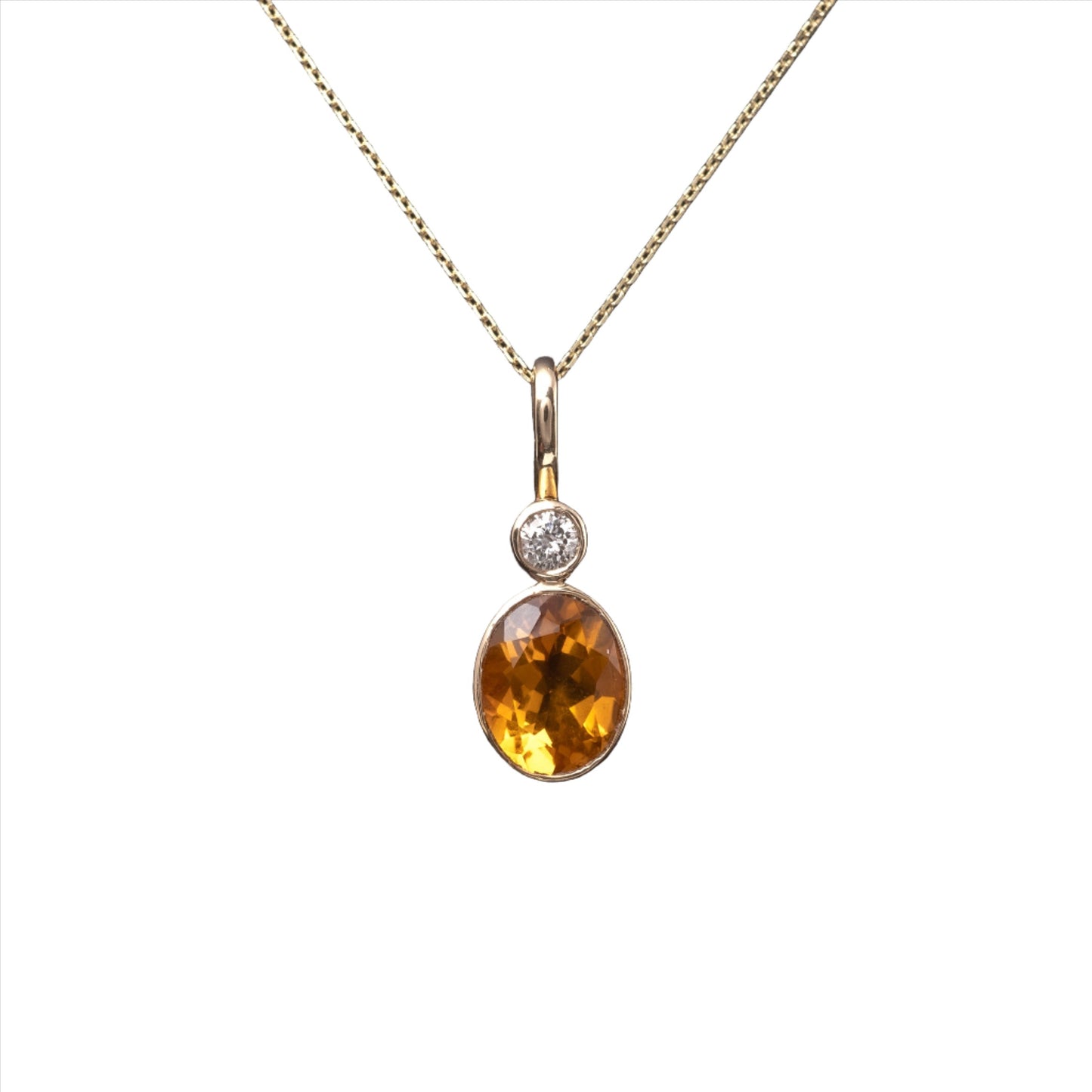 citrine pendant yellow gold