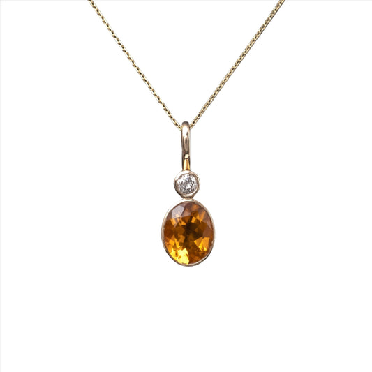 citrine pendant yellow gold