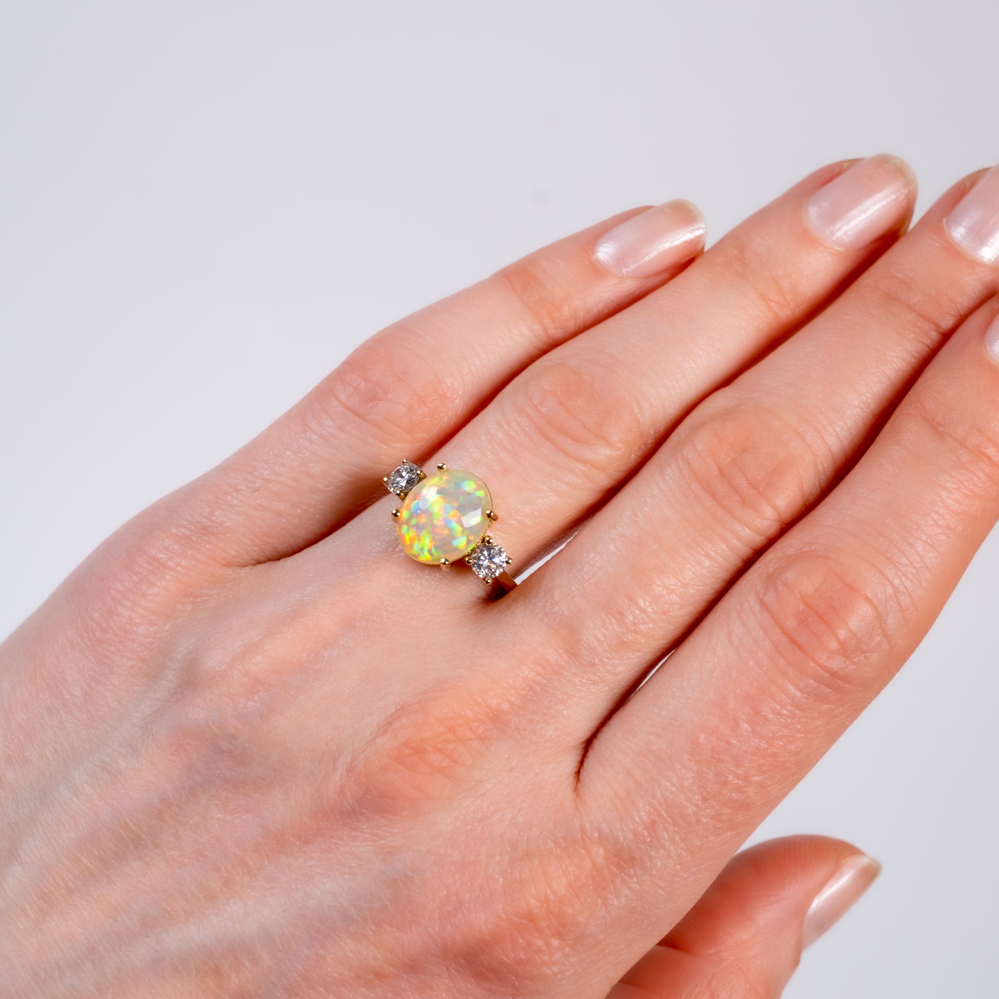 opal ring yellow gold