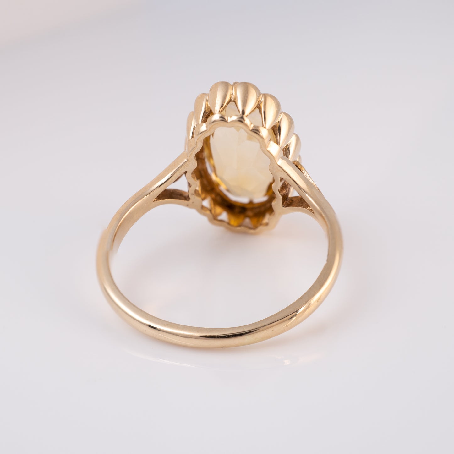 Vintage 9ct Gold Citrine Solitaire Ring - Hunters Fine Jewellery