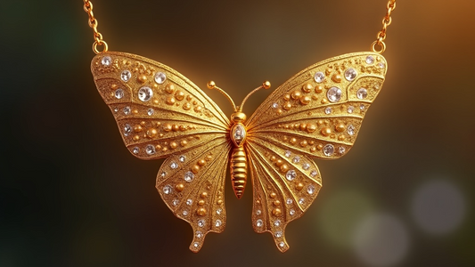 gold butterfly necklace meaning symbolism 