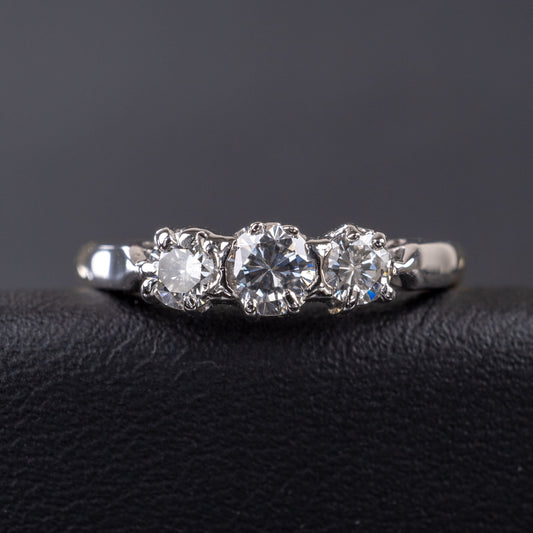 Diamond Three-Stone Engagement Ring