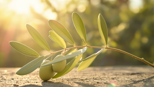 olive branch symbol of peace and reconciliation in warm natural sunlight