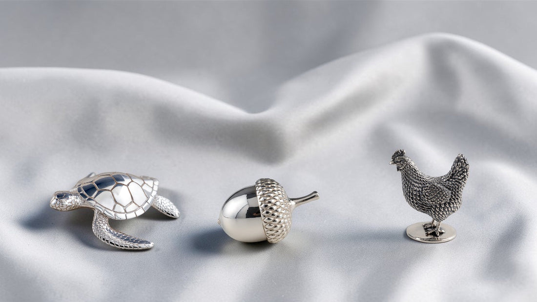 sterling silver ornaments and figures