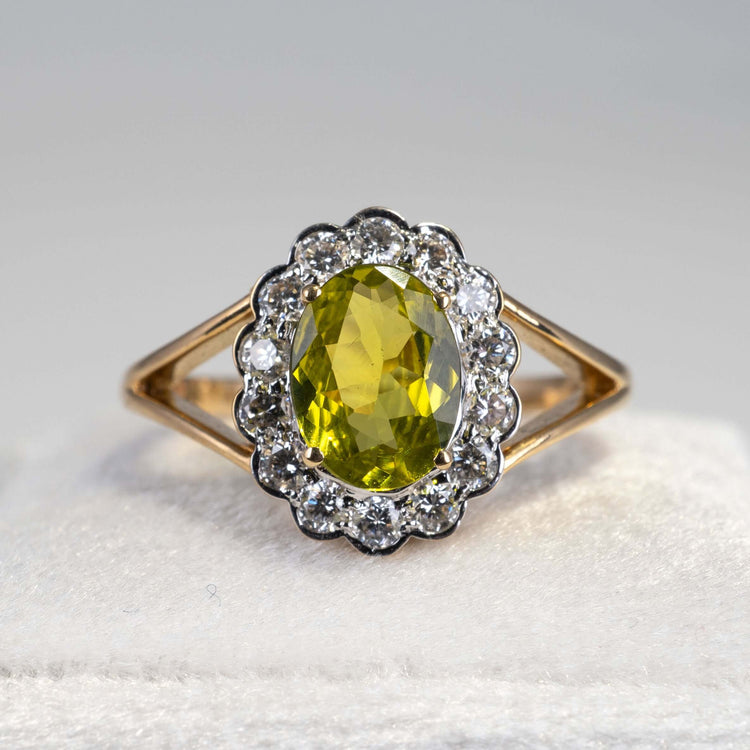 Chrysoberyl Diamond Gold Ring