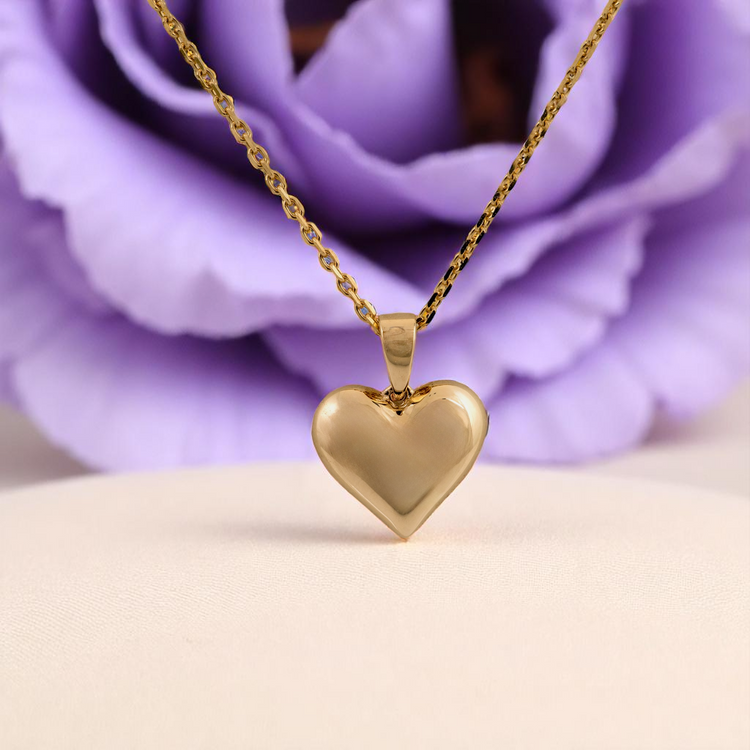 gold heart necklace