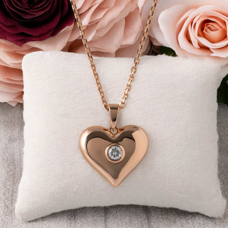 diamond heart necklace