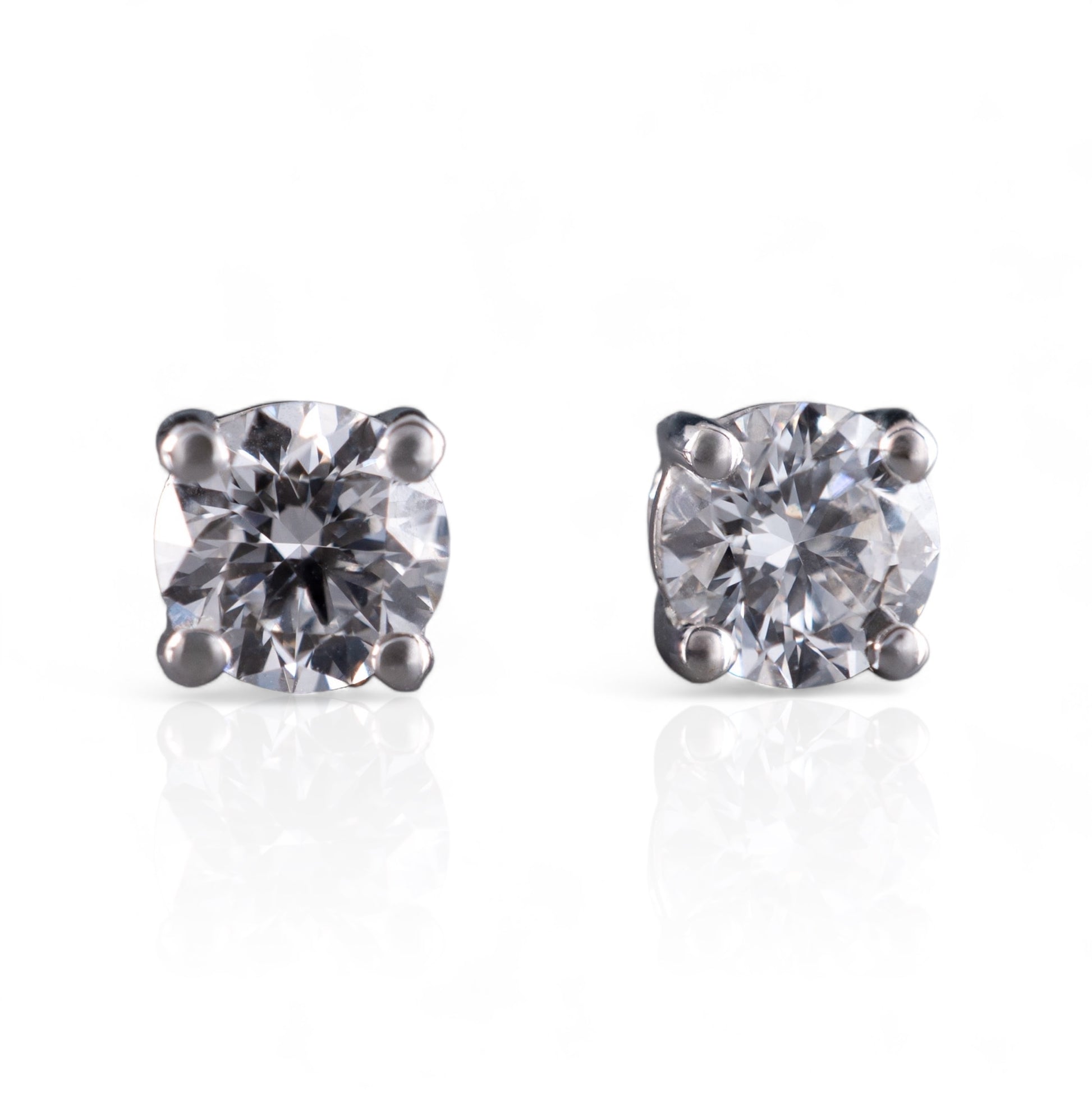 IGI certified lab diamond stud earrings 