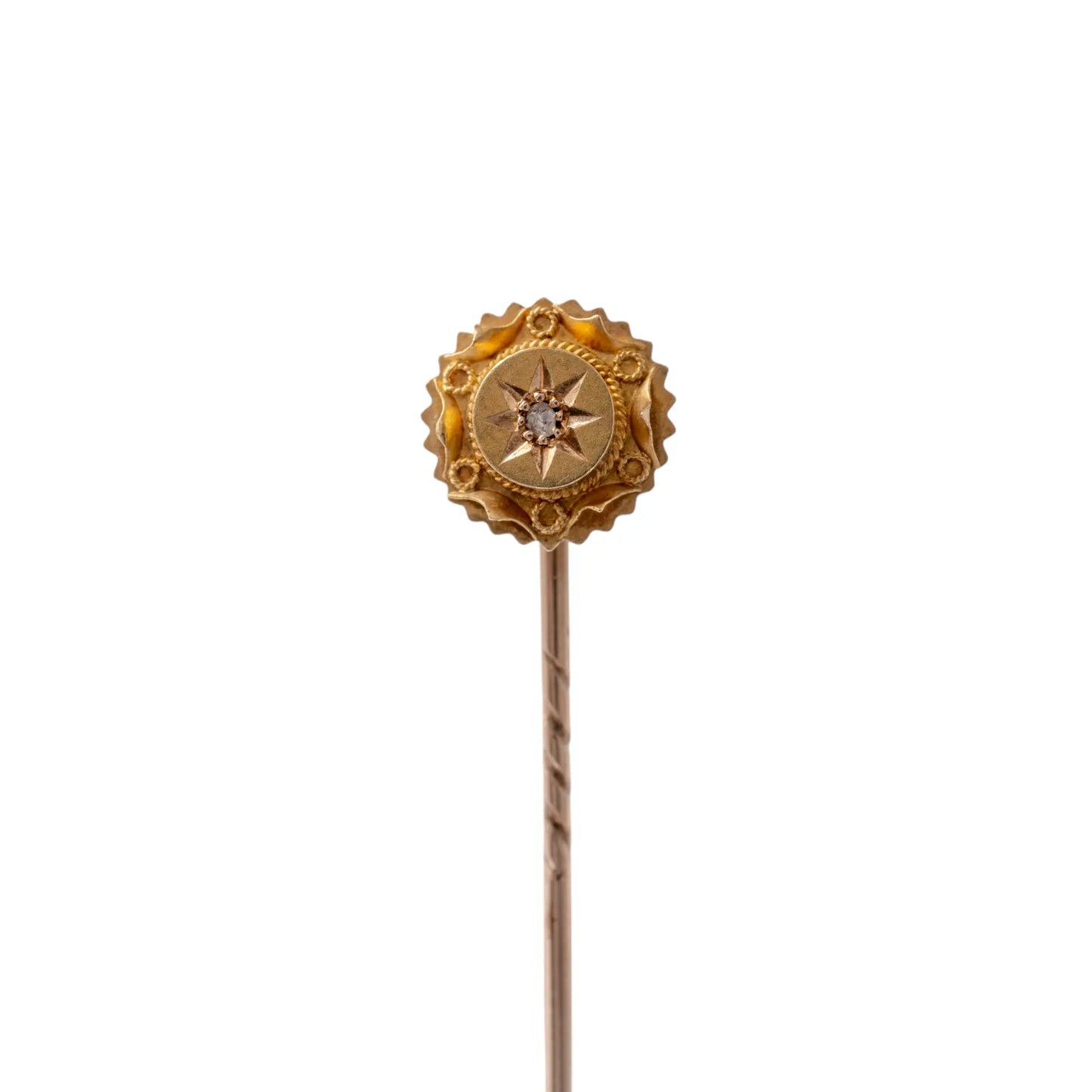 Close-Up of Antique Diamond Stick Pin Head