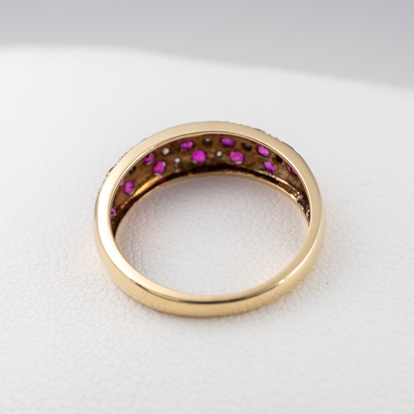 Ruby Diamond Ring 9ct Gold Hallmarked Size M 1/2