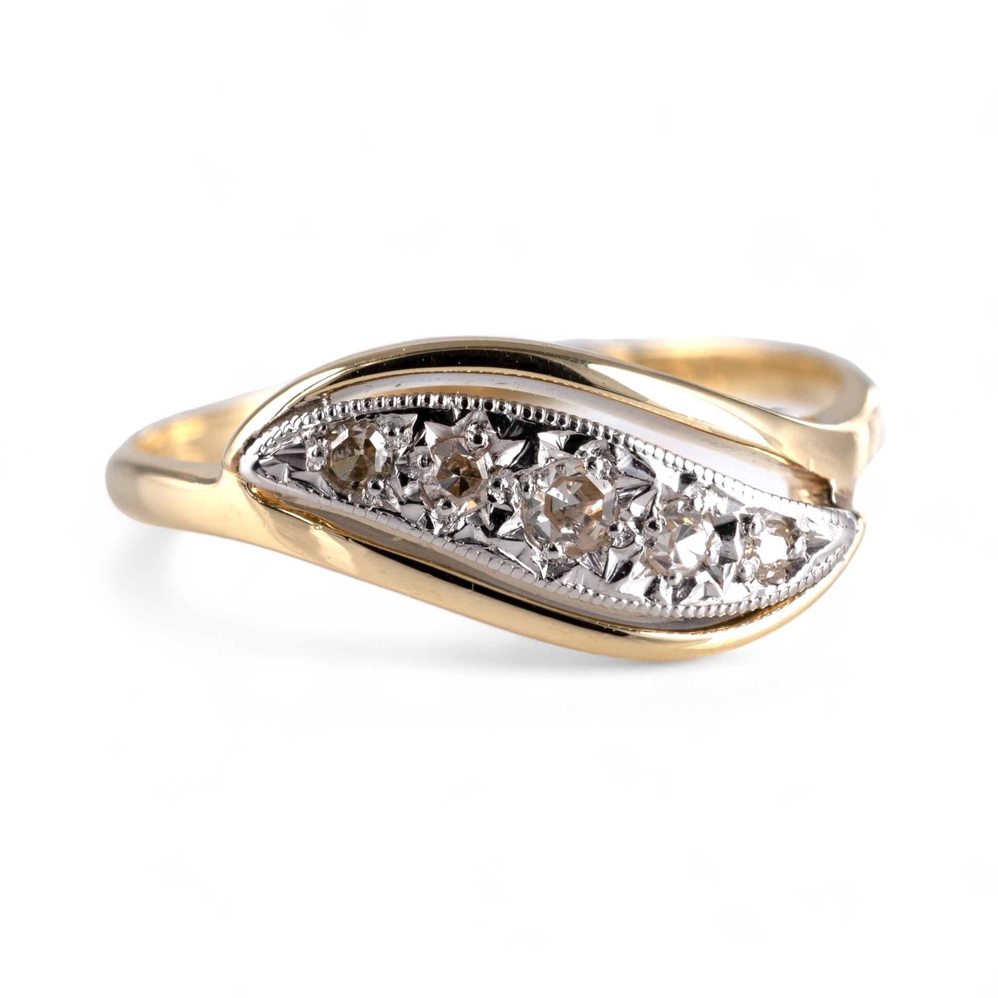 Vintage 18ct Platinum Five Stone Diamond Ring - Main Image