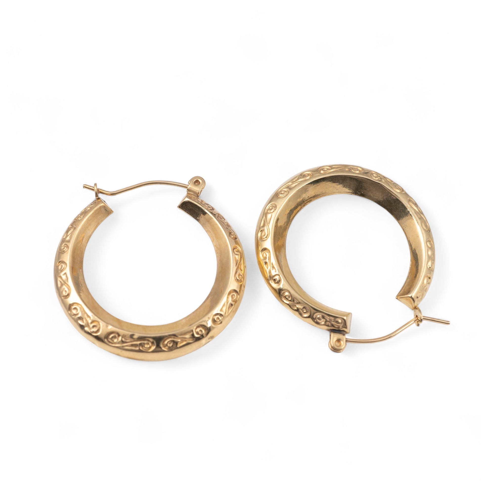 Gold hoop earrings 