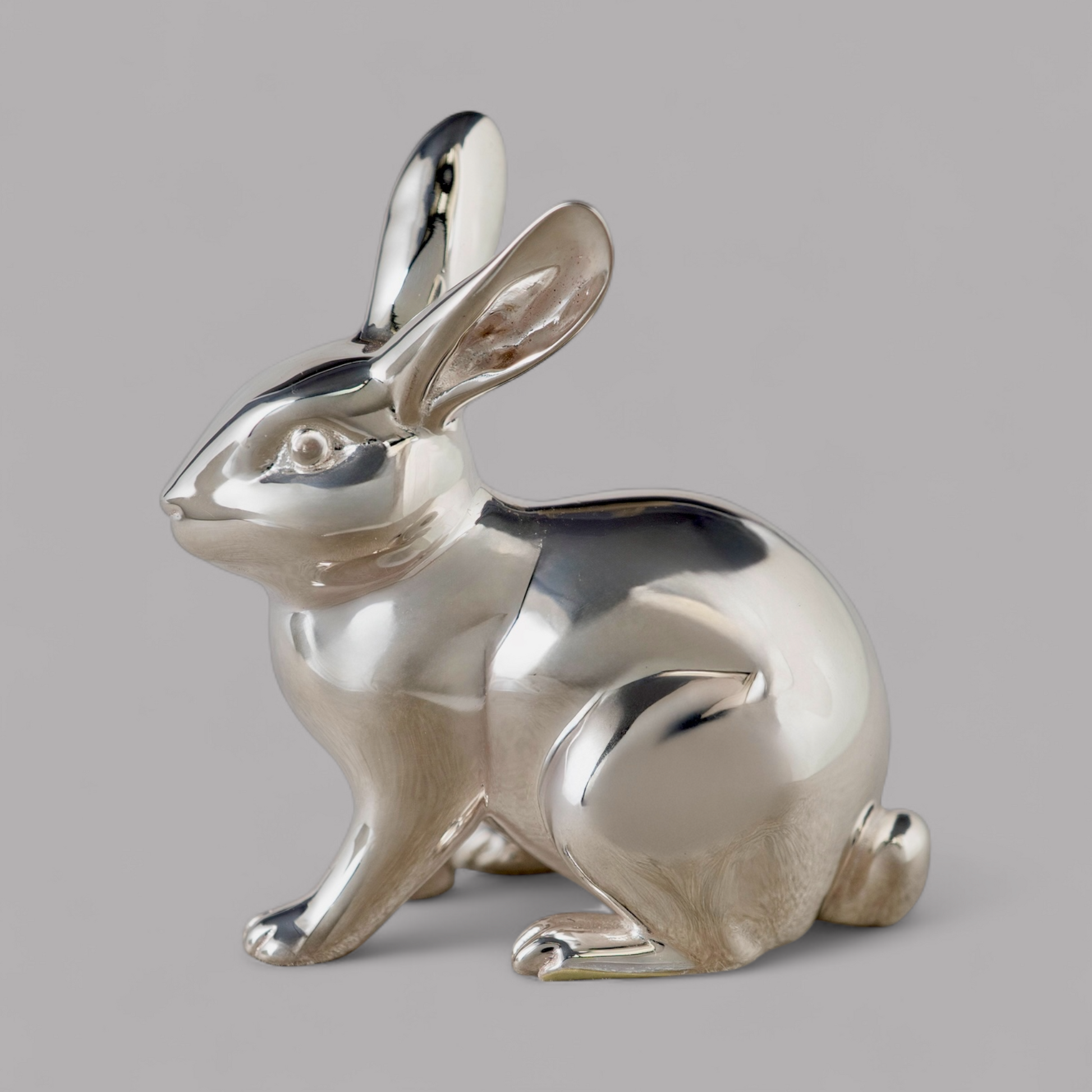 Sterling silver rabbit miniature figurine 