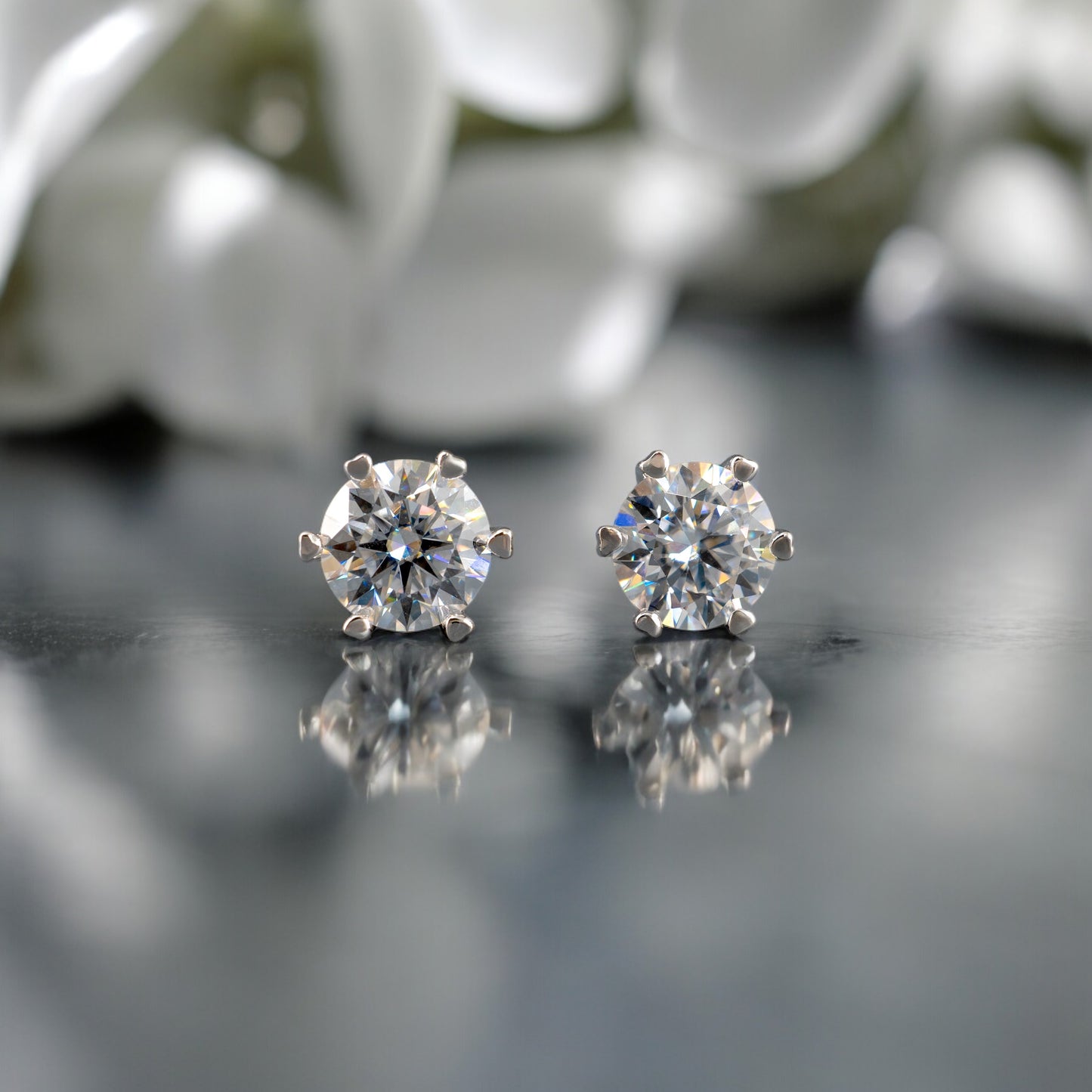 2 carat moissanite stud earrings silver hunters fine jewellery 