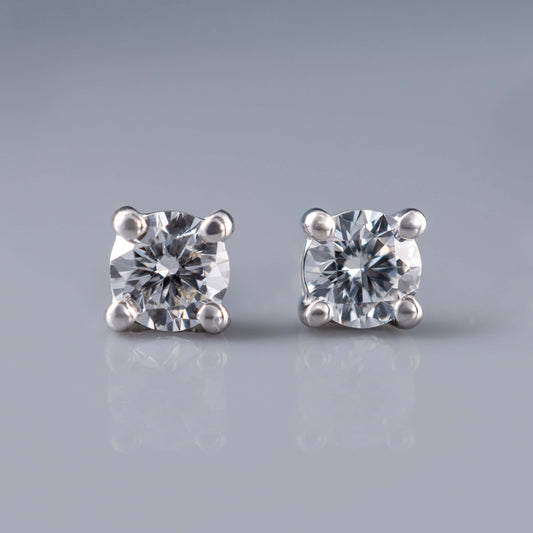 lab diamond earrings studs 9ct white gold