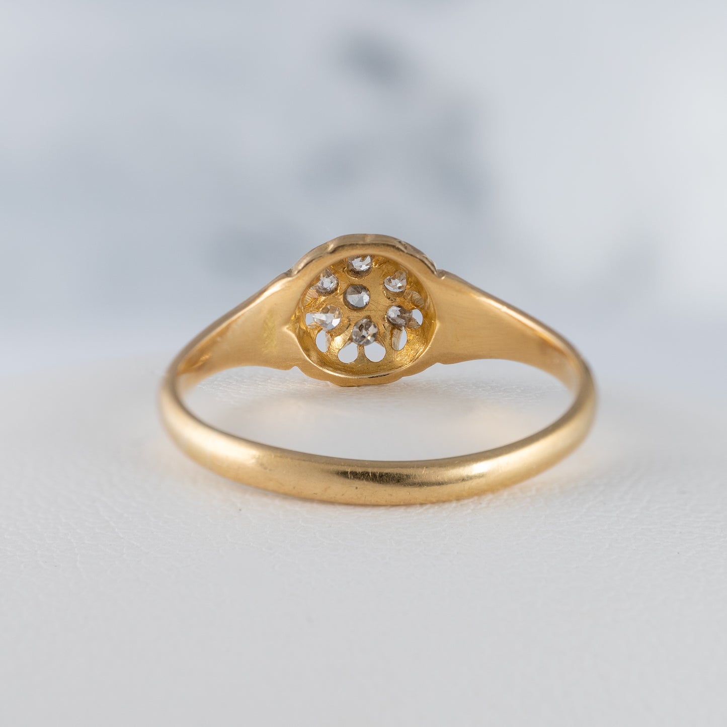 Antique 18ct Gold Diamond Cluster Ring