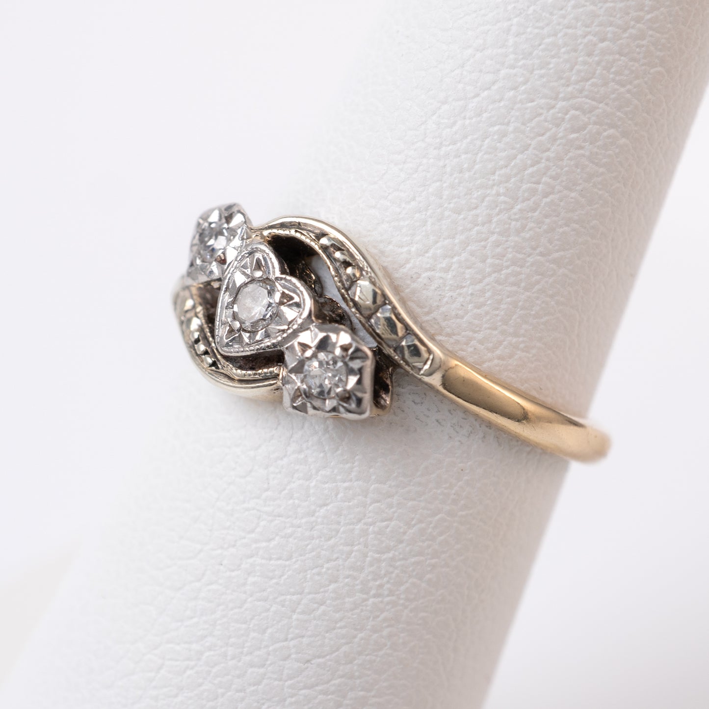 antique diamond heart ring