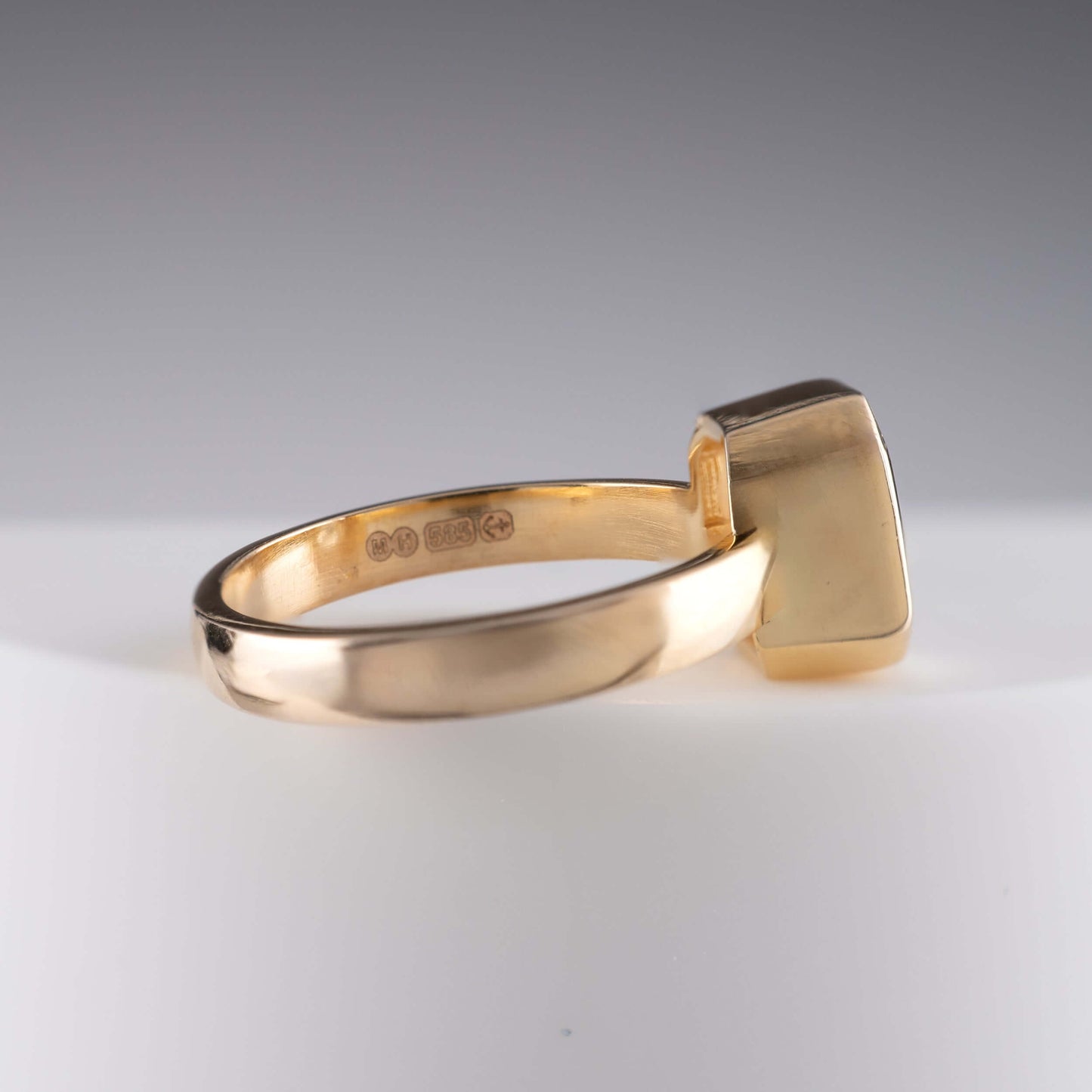 4K Moissanite Octagon Ring, Size K - Full Hallmarks Ensured by Hunters Fine Jewellery