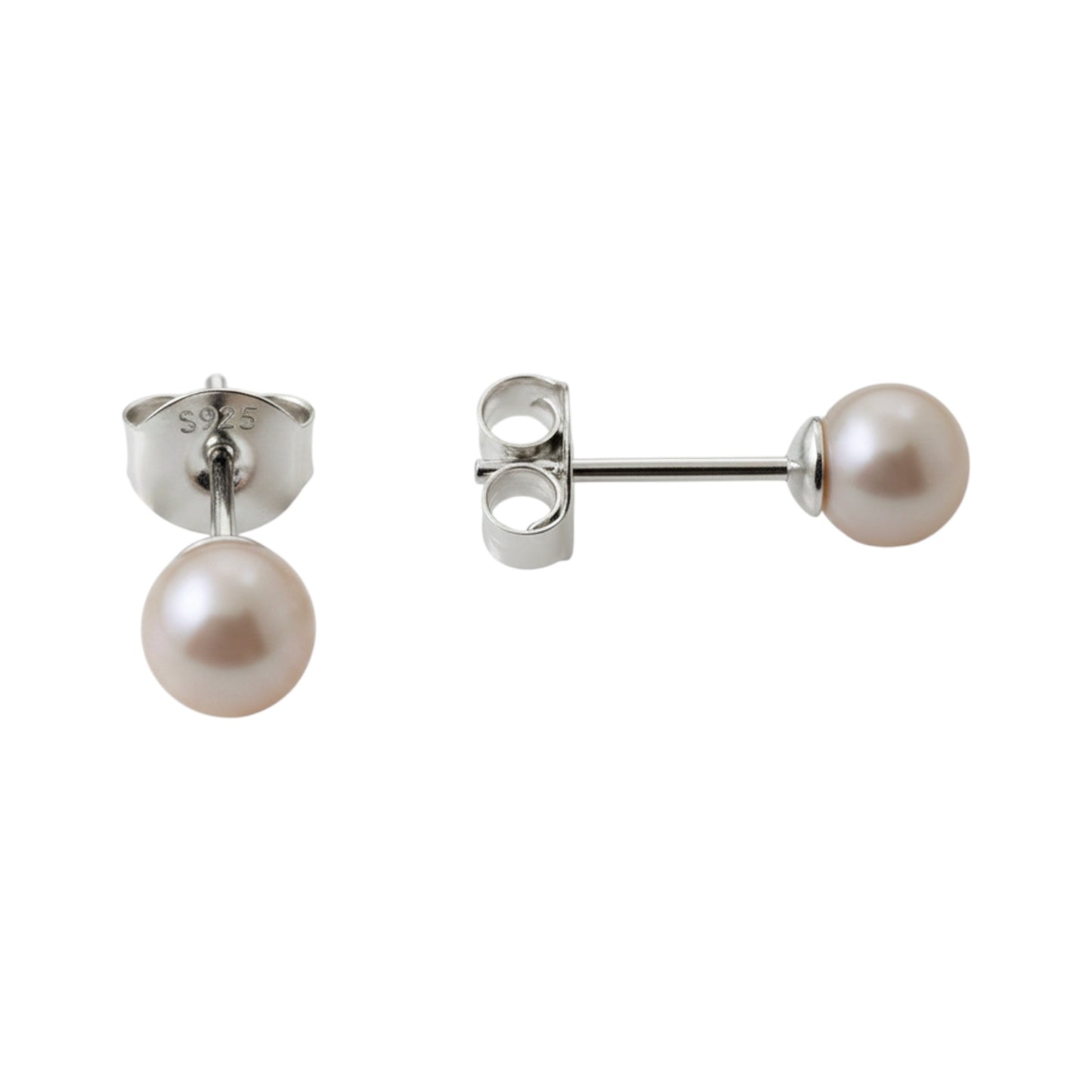 Freshwater Pearl Stud Earrings in Sterling Silver