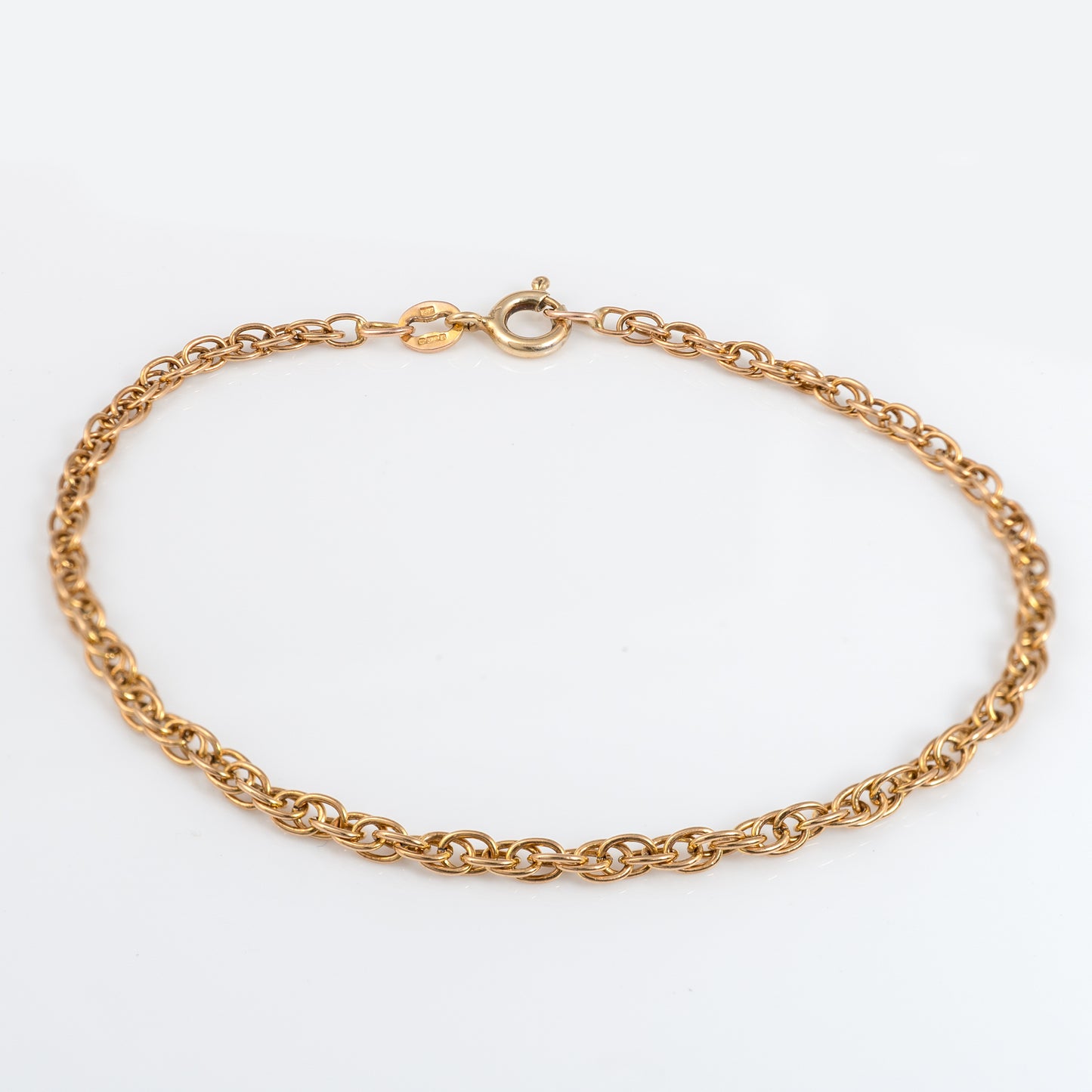Real Gold Bracelet for Women with Fancy Rope Link