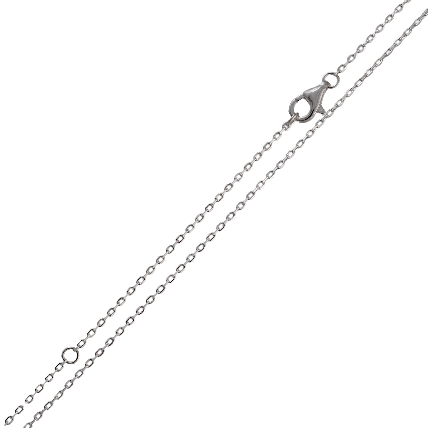 Lab Grown Ruby Necklace in Sterling Silver with Adjustable Chain